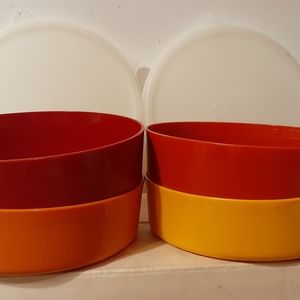 Vintage Tupperware Harvest Soup Cereal Bowls